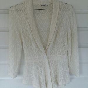 Lace blazer style top
